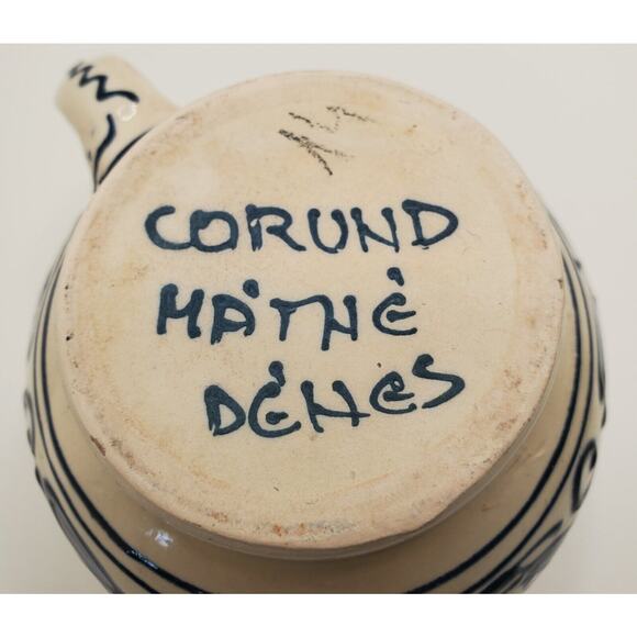 Corund Romanian Pottery Vintage Korund Cup Planter Hand Painted Folk Art Romania - Picture 5 of 8